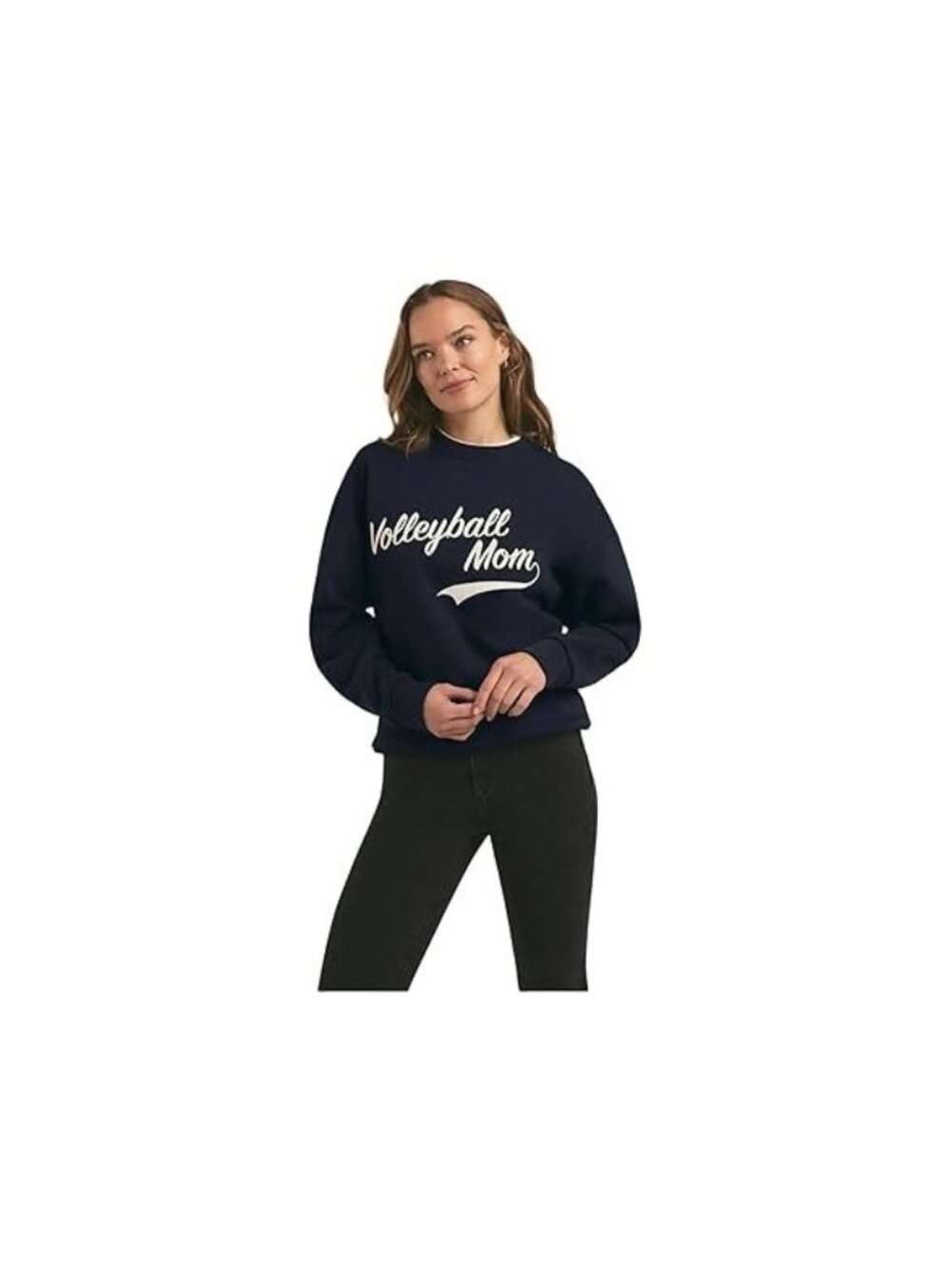 Favorite Daughter Womens Volleyball Mom Sweatshirt, Navy, Large NWT